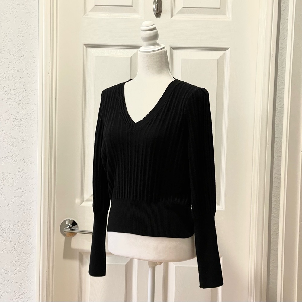 Truth by Republic Black Textured Wool Blend Pullover Sweater Size M - Picture 5 of 16